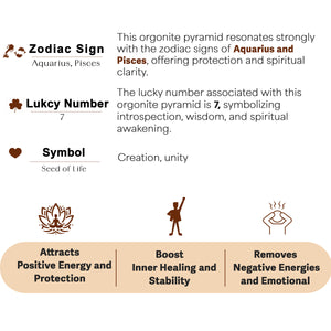 Amethyst Golden Tree of Life Orgone Crystal Pyramid