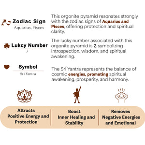 Amethyst Sri Yantra Orgone Crystal Pyramid