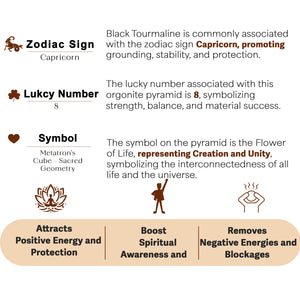 Black Tourmaline Orgone Pyramid For Self Confidence