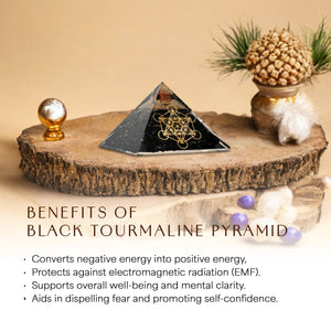Black Tourmaline Universal Balance Orgone Pyramid