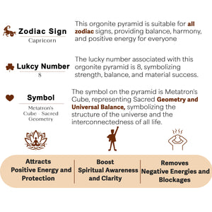 Black Tourmaline Universal Balance Orgone Pyramid