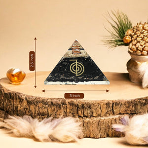 Black Tourmaline Cho Ku Rei Orgone Pyramid
