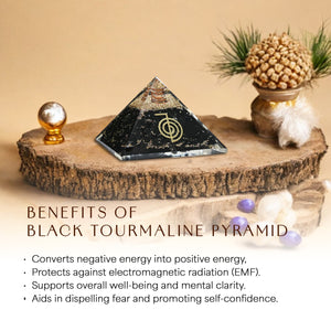 Black Tourmaline Cho Ku Rei Orgone Pyramid