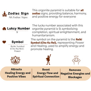 Black Tourmaline Cho Ku Rei Orgone Pyramid