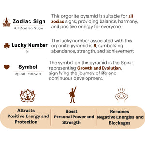 Black Tourmaline Copper Spiral Orgon Pyramid