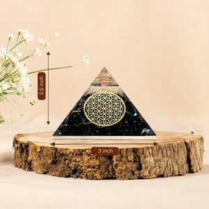 Black Tourmaline Orgone Crystal Pyramid For Unity