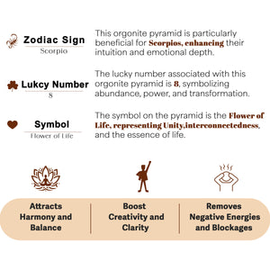 Black Tourmaline Orgone Crystal Pyramid For Unity