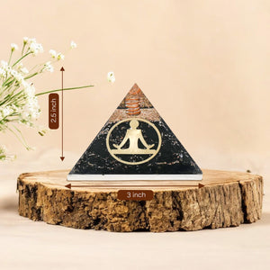 Black Tourmaline Meditation Orgone Crystal Pyramid
