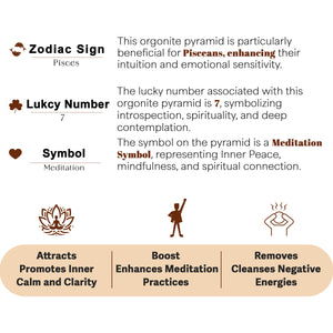 Black Tourmaline Meditation Orgone Crystal Pyramid