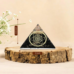 Black Tourmaline Orgone Pyramid For New Beginning