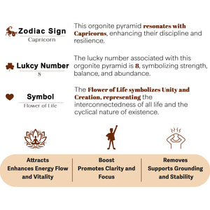 Black Tourmaline Orgone Pyramid For Good Luck