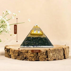 Black Tourmaline Gold Merkaba Orgone Pyramid
