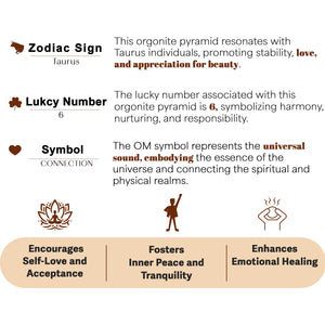 Rose Quartz Om Orgone Crystal Pyramid