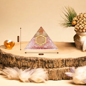 Rose Quartz Orgone Crystal Pyramid For Love