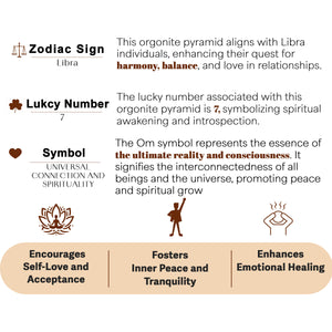 Rose Quartxz Golden Om Orgone Crystal Pyramid