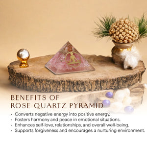 Rose Quartz Meditation Orgone Crystal Pyramid