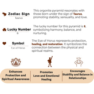 Rose Quartz Golden Eye Of Horus Orgone Pyramid