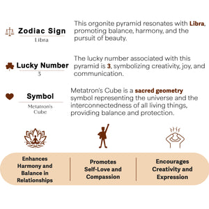 Rose Quartz Golden Metraton Cube Orgone Pyramid