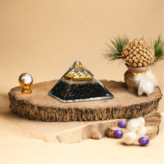 Shungite Orgone Crystal Pyramid for Success