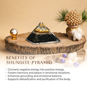 Shungite Orgone Crystal Pyramid for Success