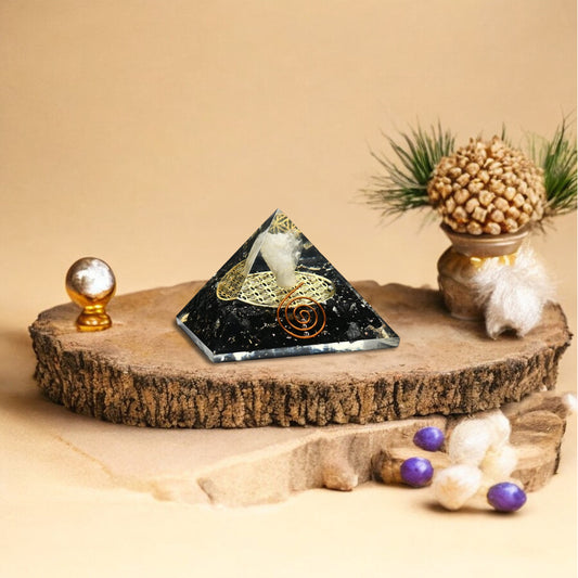 Shungite Orgone Pyramid for Clarity and Focus