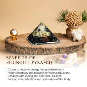 Shungite Orgone Pyramid for Clarity and Focus