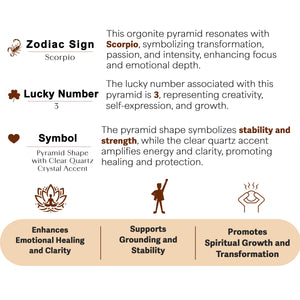 Shungite Orgone Pyramid for Clarity and Focus