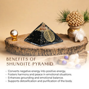 Shungite Orgone Crystal Pyramid For Spirituality