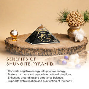 Shungite Orgone Crystal Pyramid