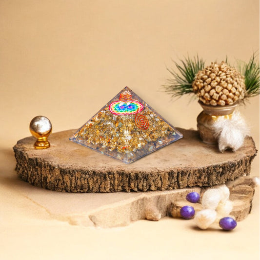 Labradorite orgone crystal Pyramid