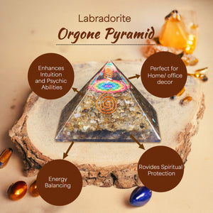 Labradorite orgone crystal Pyramid