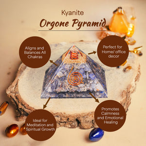Kyanite Orgone Crystal Pyramid