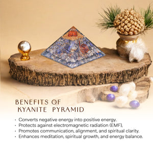 Kyanite Orgone Crystal Pyramid