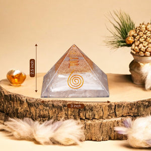 Selenite Orgone Crystal Pyramid