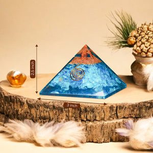 Blue onyx Orgone Crystal Pyramid