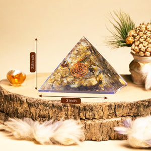 Labradorite Copper Coil Orgone Crystal Pyramid