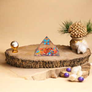 Mix Chakra Merkaba Orgone Crystal Stone Pyramid