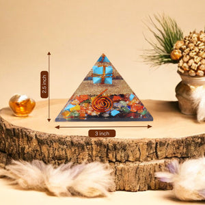 Mix Chakra Merkaba Orgone Crystal Stone Pyramid