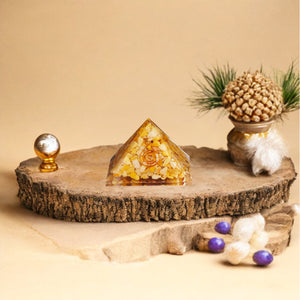Yellow aventurine Orgone Crystal Pyramid