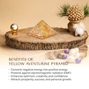 Yellow aventurine Orgone Crystal Pyramid