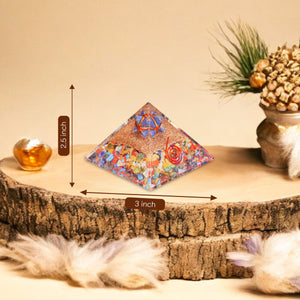Mix Chakra Merkaba Orgone Healing Crystal Stone Pyramid