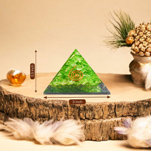 Green Onyx Orgone Healing Crystal Pyramid