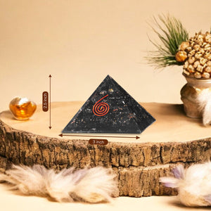Black Tourmaline Copper Coil Orgone Pyramid