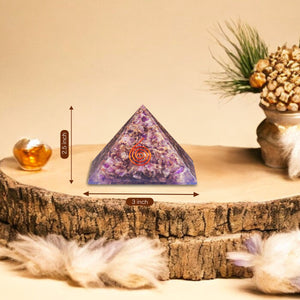 Amethyst Orgone Crystal Stone Pyramid For Calmness