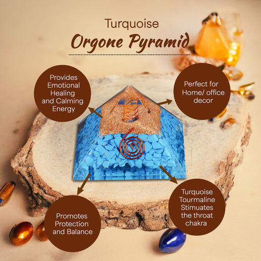 Turquoise Orgone Crystal Pyramid
