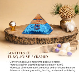 Turquoise Orgone Crystal Pyramid