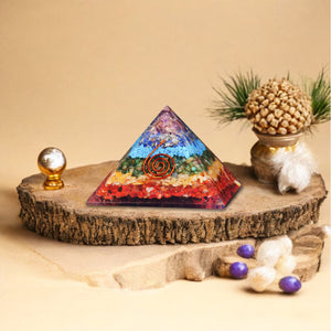 Seven Chakra Orgone Pyramid For Meditation