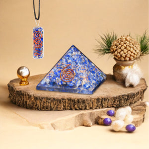 Lapis Lazuli Healing Crystal Pyramid for Wisdom