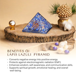 Lapis Lazuli Healing Crystal Pyramid for Wisdom