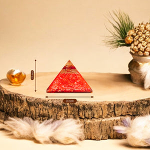 Red Onyx Orgone Crystal Pyramid for Protection